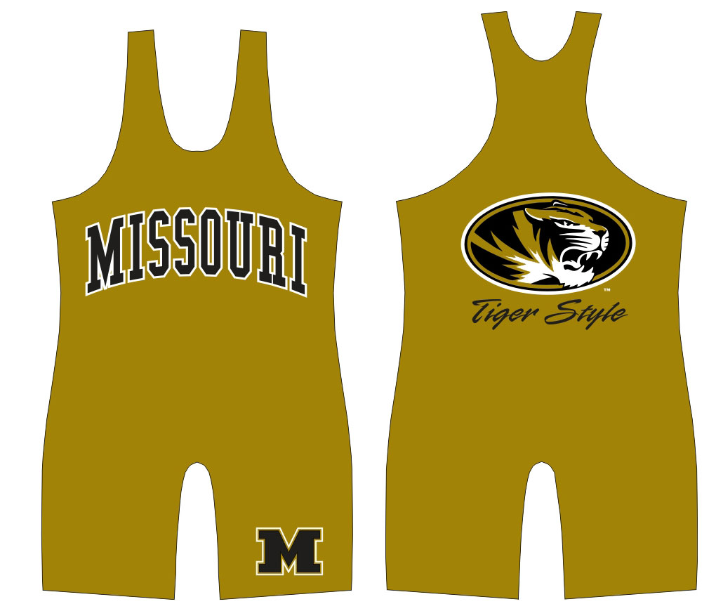 WC Missouri "Tiger Style" Singlet, color: Old Gold