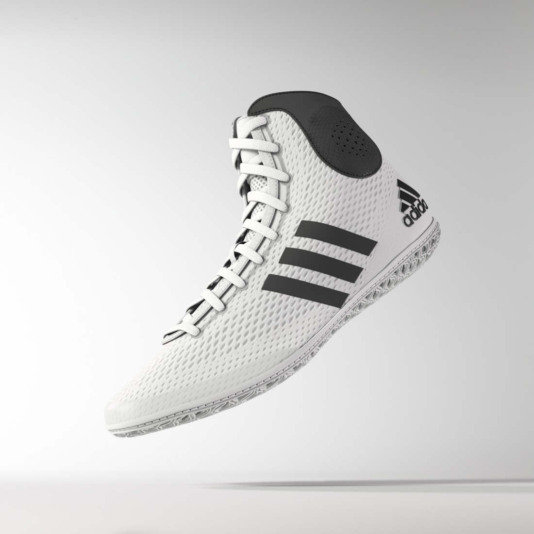 adidas Tech Fall™ Wrestling Shoes, color: White/Solar Red
