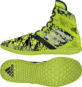 adidas Impact™ Wrestling Shoes, color: Yellow/Silver/Black