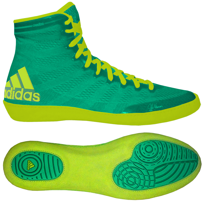 adidas adizero™ Varner Wrestling Shoes, color: Lime/Yellow