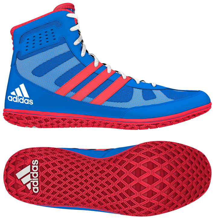 adidas Mat Wizard Wrestling shoe, color: Royal/Red/White