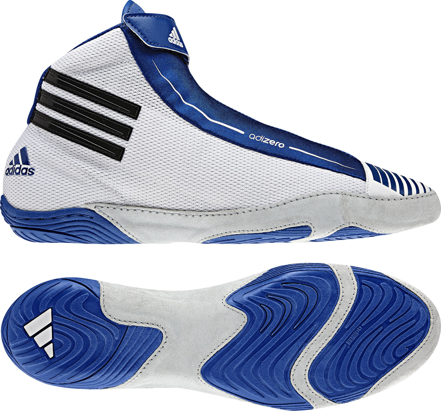 Adidas adizero™ Sydney Wrestling Shoes, color: White/Black/Royal