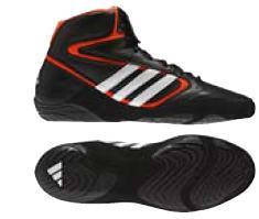 Adidas Mat Wizard IV Wrestling Shoes, color: Black/White/Orange