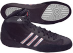 Adidas Combat Speed III Wrestling Shoes, color: Black/Silver/Red