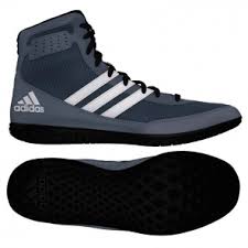 adidas Mat Wizard Wrestling shoe, color: Grey/Black/White